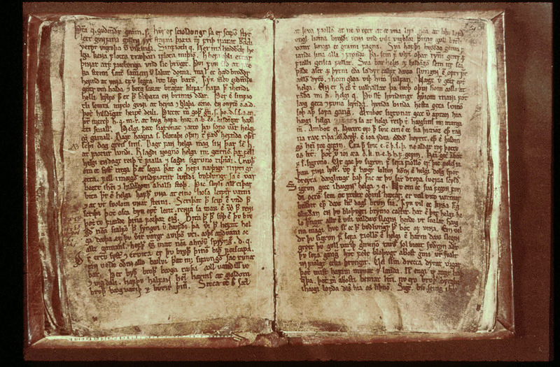 Picture of the Icelandic Codex Regius, one of the sources of the Poetic Edda.